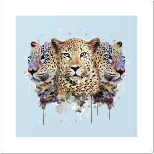 Watercolor Leopard Posters and Art